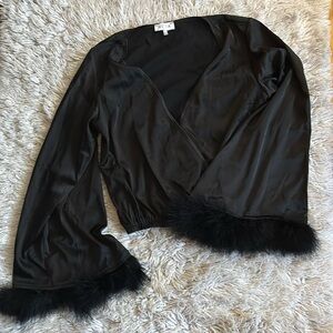 Silky Feathered Blouse